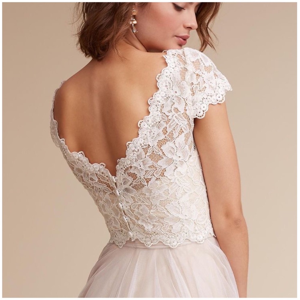 BHLDN Cream Lace Top